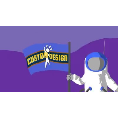 Customize the flag design this astronaut plants on an alien world.