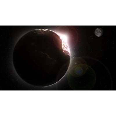 This video shows the sun eclipsed by the earth.