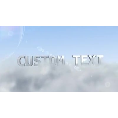 A view of the sky as we soar through the clouds with text rolling over the clouds