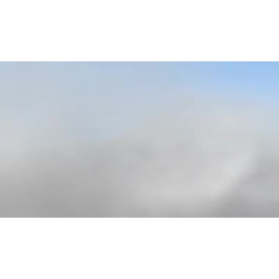 A view flying through clouds high in the sky.