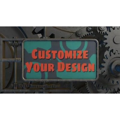 Gears in a complex machine turn to bring your custom design into view.
