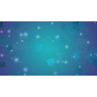An Animated video background with a variety of snowflakes and snow falling with winter silhouettes in the background.