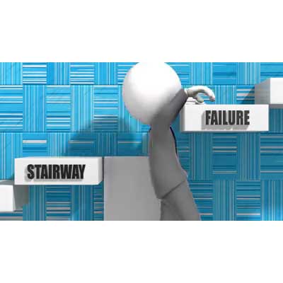 Put your custom text on these stair showing a moment of failure.