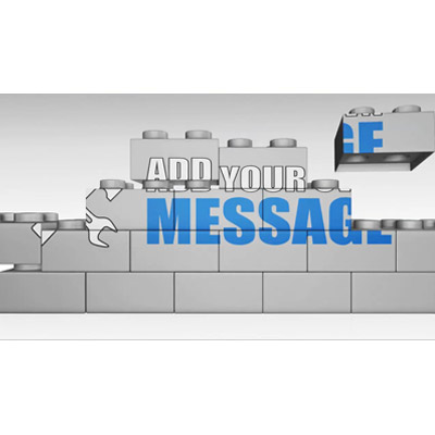 &lt;p&gt;This custom design video shows a wall being built out of connector blocks. You can customize this video by adding your own text and images to the wall using the online customizer.&lt;/p&gt;