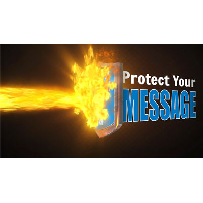 This custom design video shows a shield blocking fire while protecting the text behind it. &lt;br&gt;&lt;br&gt; You can customized the text on the shield and behind it using our online customizer.
