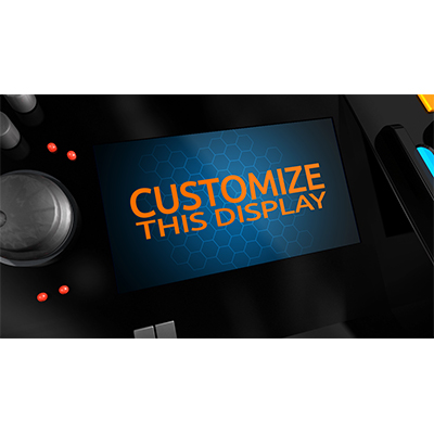 Someone at a sci fi workstation activates a display with your custom message.