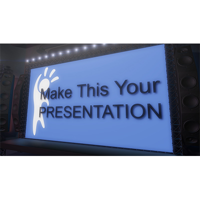 Create three custom designs to go on these three large displays.