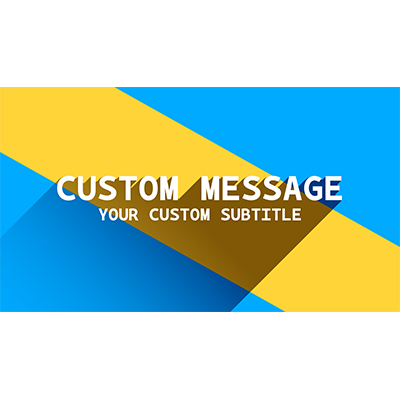 Your custom text casts a long shadow over this minimalist intro.