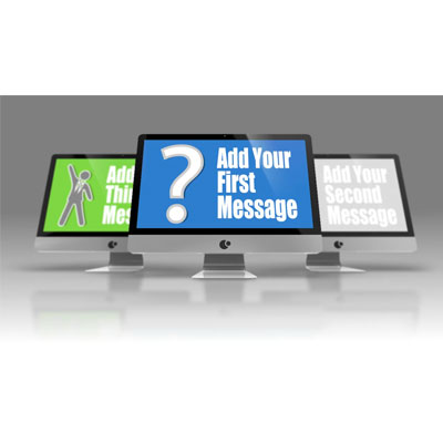 This custom design video shows three monitors that swap screens and rotate threw until back at the first screen.