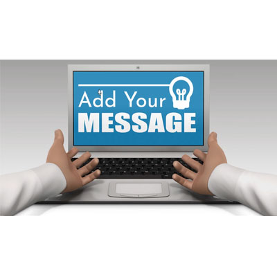 This custom design video background shows hands typing a password into a laptop and then clicking into a folder to find a file.