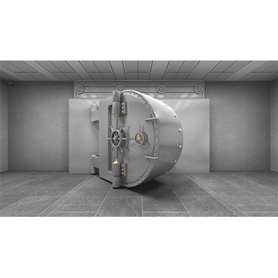 Design your own message in this safety deposit box stored inside a bank safe.