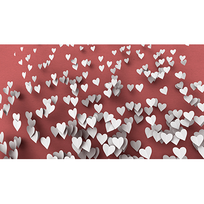 Paper hearts rise and drift about in this Valentine&#039;s Day video.