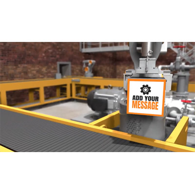 Put your design on a box in this robot factory.