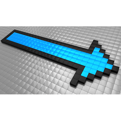 An array of squares change to form an arrow.