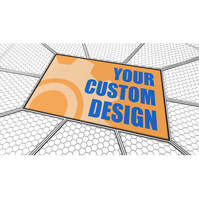 A hydraulic machine puts pieces into place to reveal your custom design.