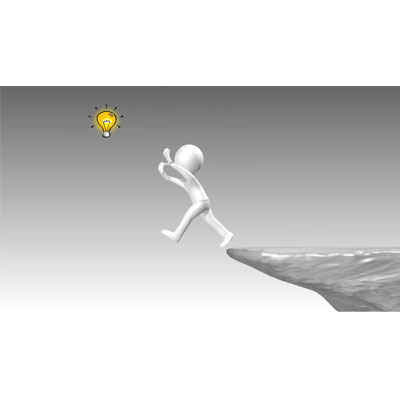 This custom design video background shows a figure being lured off a cliff and then showing a customizable sign before falling.&lt;br&gt;&lt;br&gt;You can customize this video background by adding your own text and images using our online customizer.  
