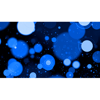 Blue out of focus dots in and out of focus move and swirl.