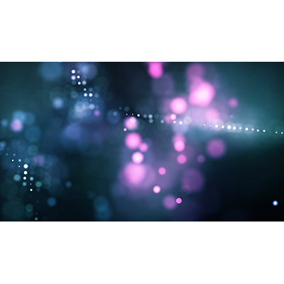 An abstract video of dots in and out of focus moving.