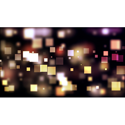 Square dots in and out of focus move randomly on the screen.