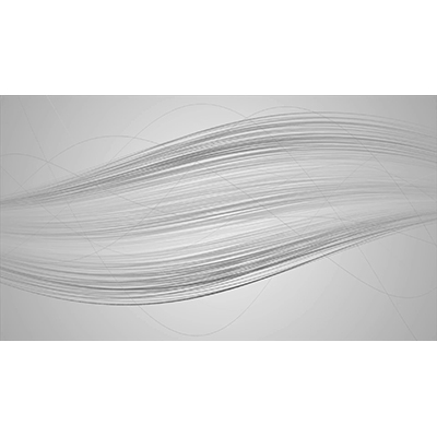 Multiple dark lines wave across this white scene.