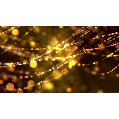 Strings of lights wave randomly up and down.