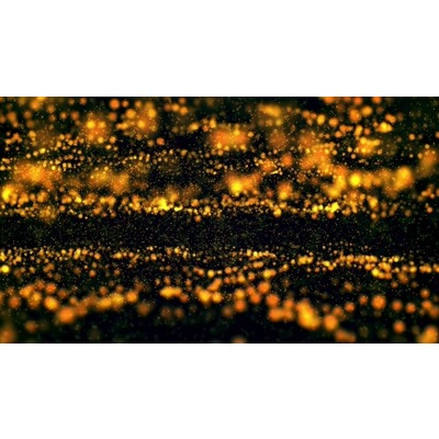 Warm glowing lights above and below undulated in the abstract video.