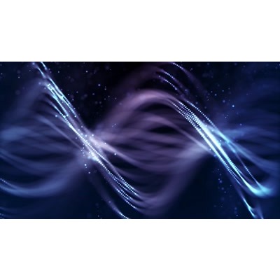 Blue wave of spiraling twisting light.