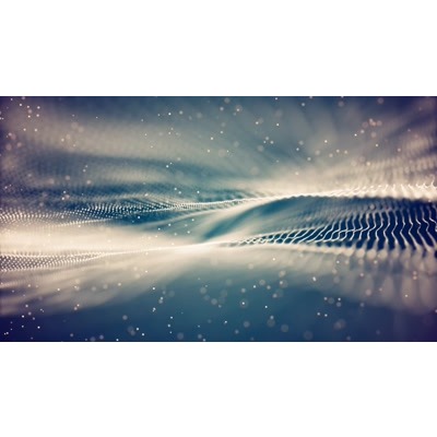 Electric flow pattern flow across blue dotted background