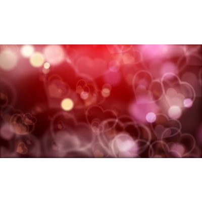 Red and pink hearts drifting across a background