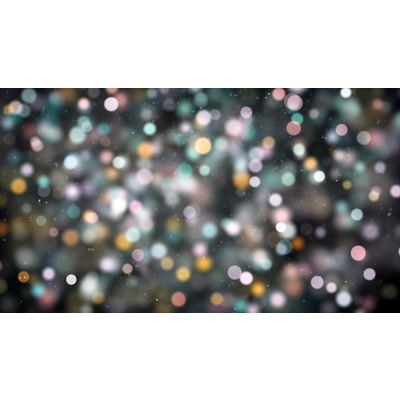 Glowing multi colored dots hovering over the background.