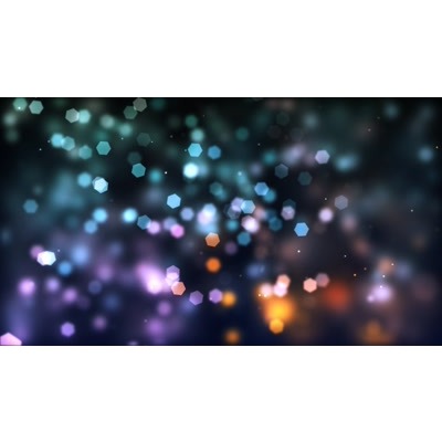 Multicolored hexagons flowing across a background