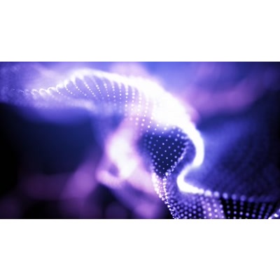 Blue fabric design swirling in this abstract video.