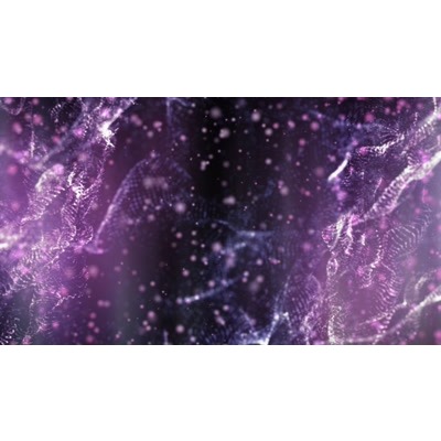 Purple netting spiraling that are in and out of focus.