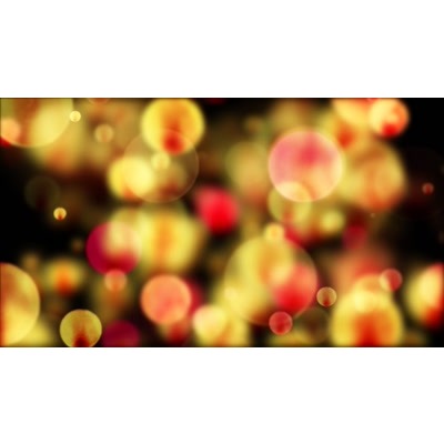 Yellow and red bubbles floating across a dark background.