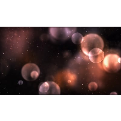 Orbicular shapes flowing across a darken surface