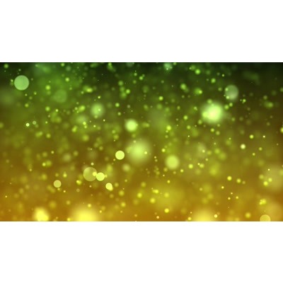 Spherical dots flow across the background out of focus.