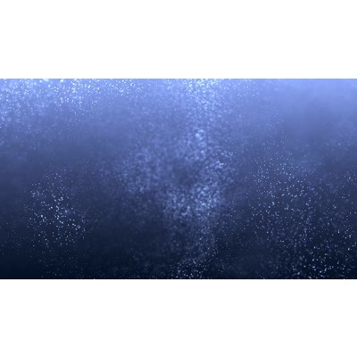 Streaming blue current with multiple white circular particles 