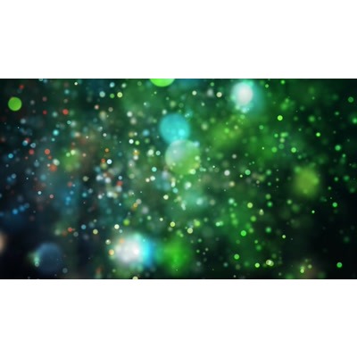 Multicolored blurry dots float and shimmer.