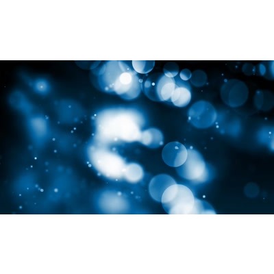 Blue particles float around randomly.