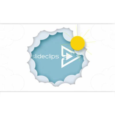 This customizable logo reveal video shows a rainy cloudy scene breaking away to a sunny day as your logo shows through the clouds.  Easily add your logo to this video.