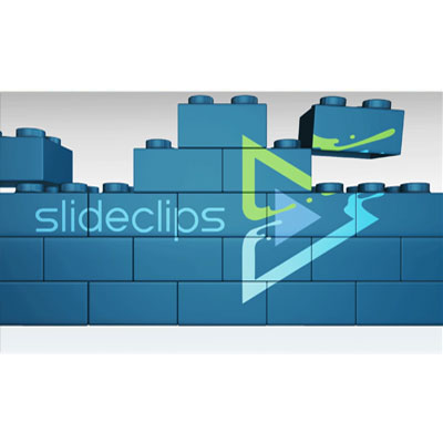 This customizable block logo reveal video shows a wall being built out of connector blocks with your logo on it.  You can customize this video by adding your own logo, text, and image to the wall using the online customizer.