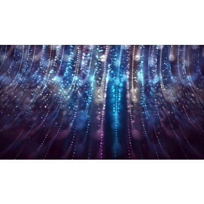 Sapphire beaded lines moving across the video.