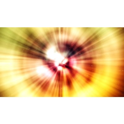 Gleaming light rays with multicolored background.