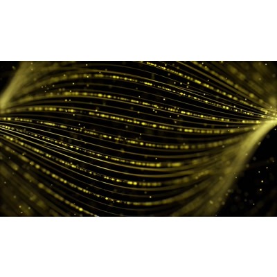 Golden wave of light flowing across the background.