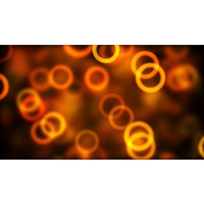 Circular rings floated across a background. 