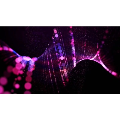 Spiraling purple design over a darkened background. 