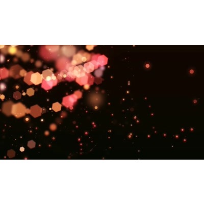 Colorful hexagons rolling across a dark background.