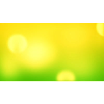 Yellow particles floating across a green abstract video.