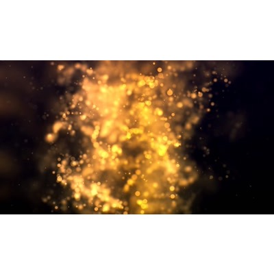 Golden embers floating across this abstract video.