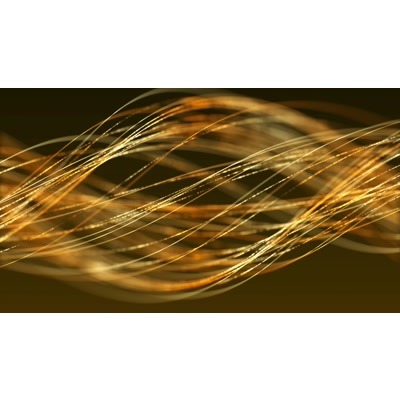 Spiral of golden string on this abstract video.